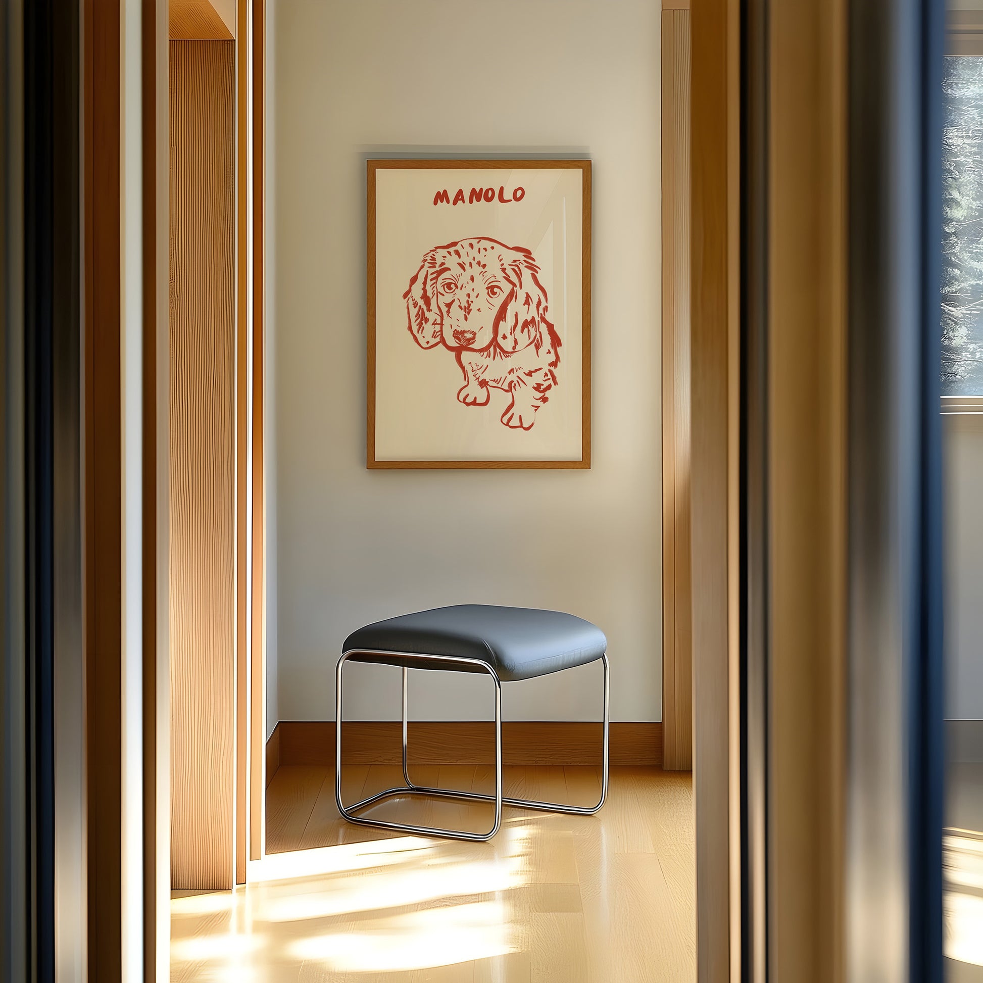 Classic Custom Portrait in Red