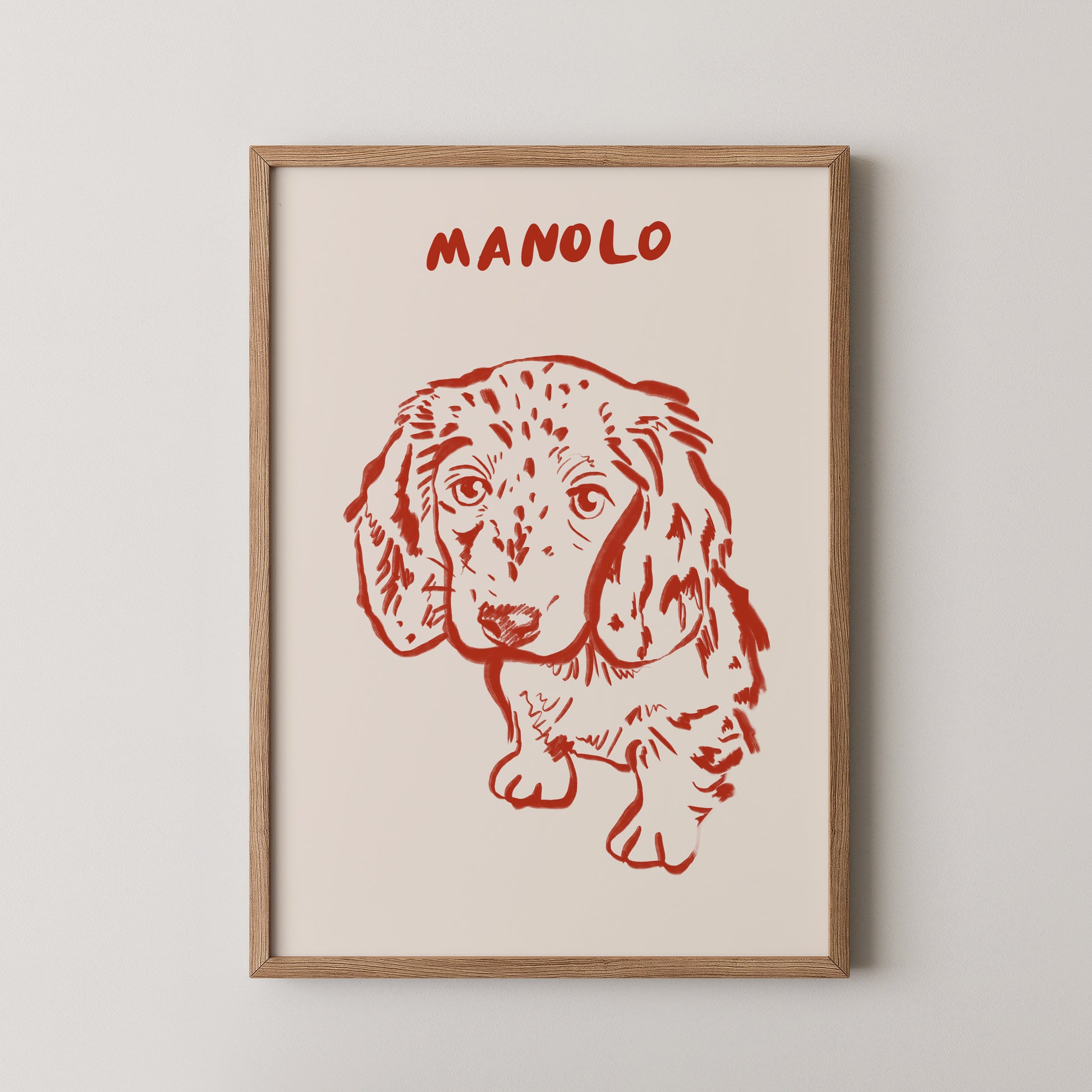 Classic Custom Portrait in Red