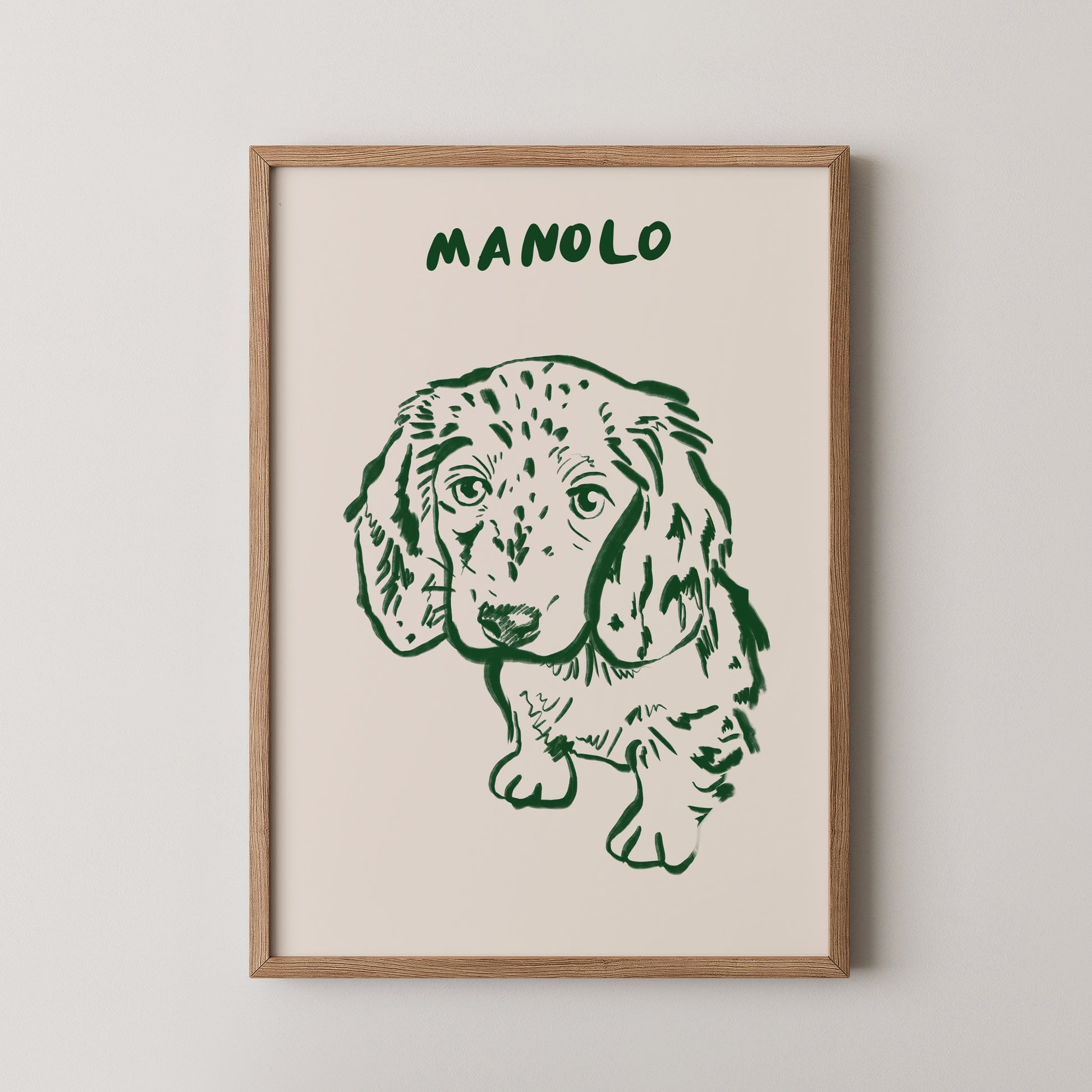 Classic Custom Portrait in Dark Green