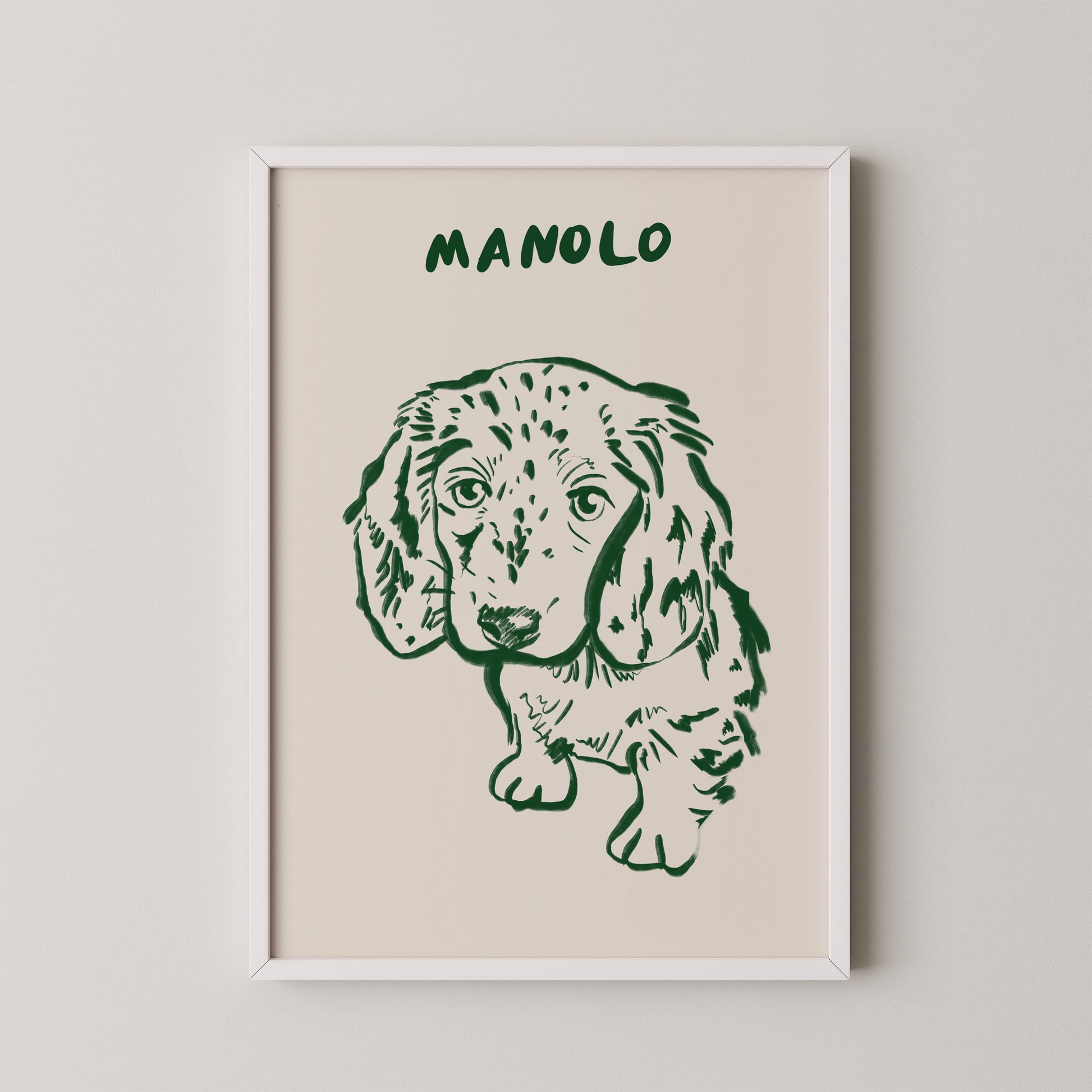 Classic Custom Portrait in Dark Green