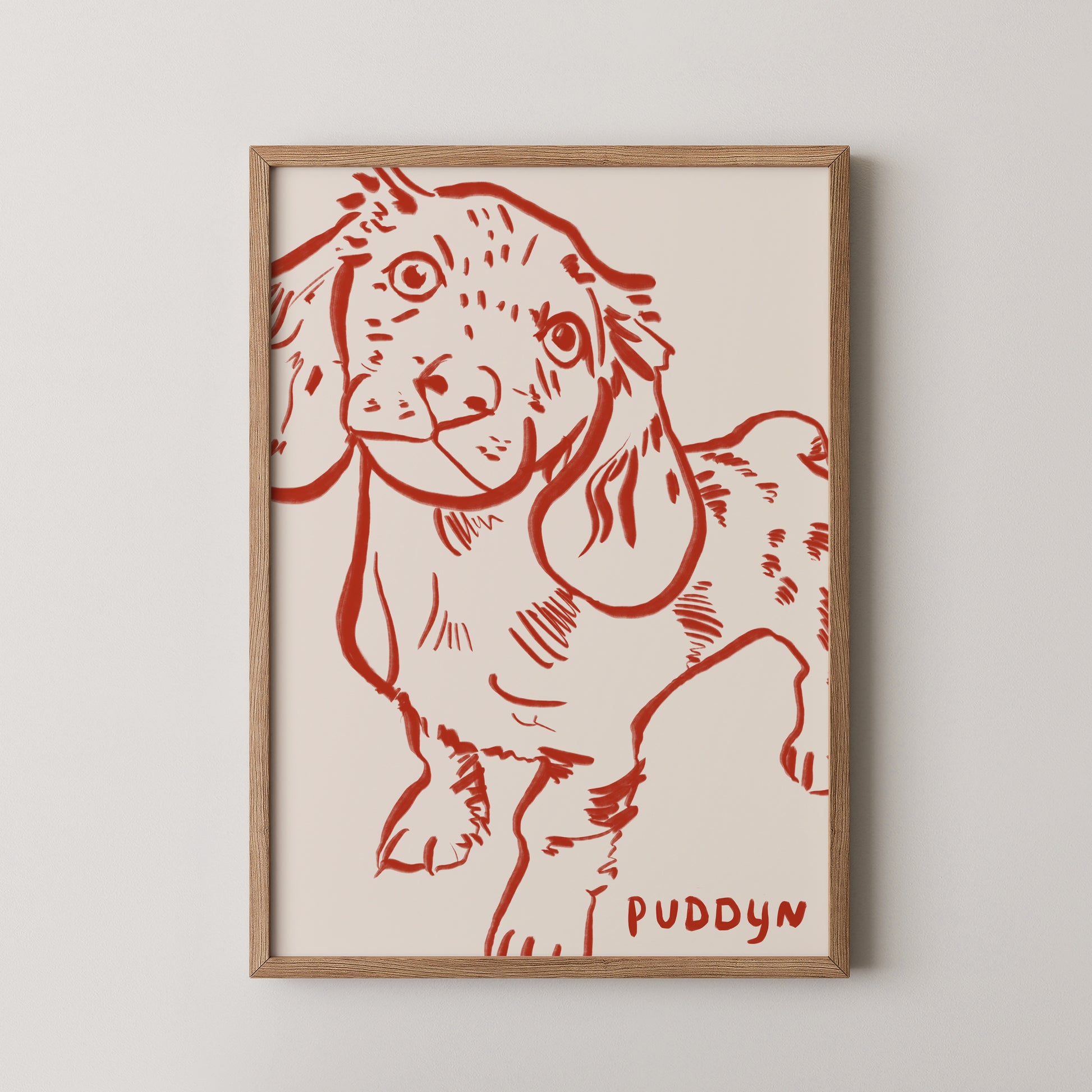 Cropped Custom Portrait in Red