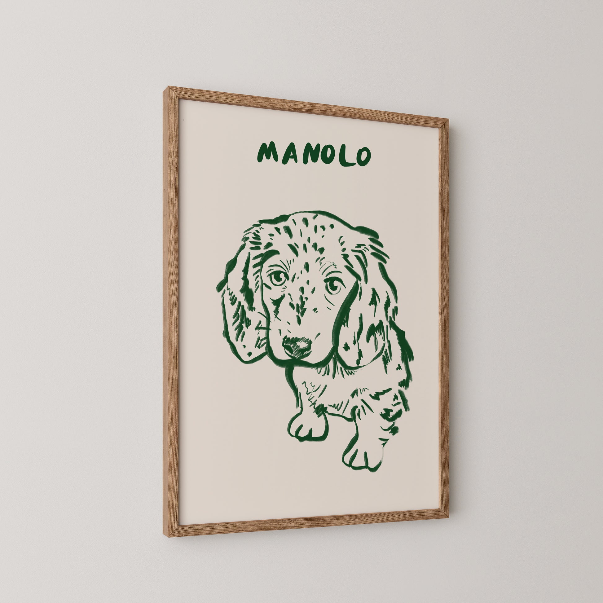 Classic Custom Portrait in Dark Green