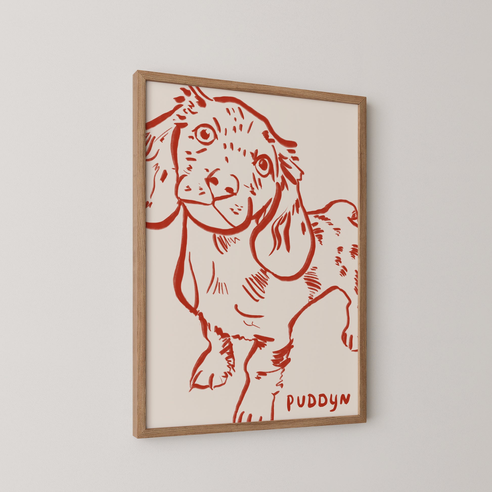 Cropped Custom Portrait in Red