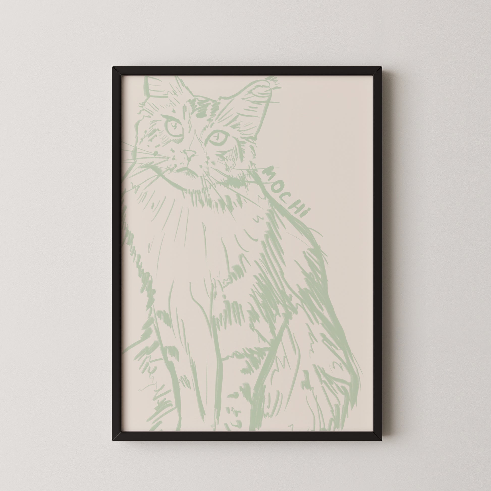 Cropped Custom Portrait in Sage