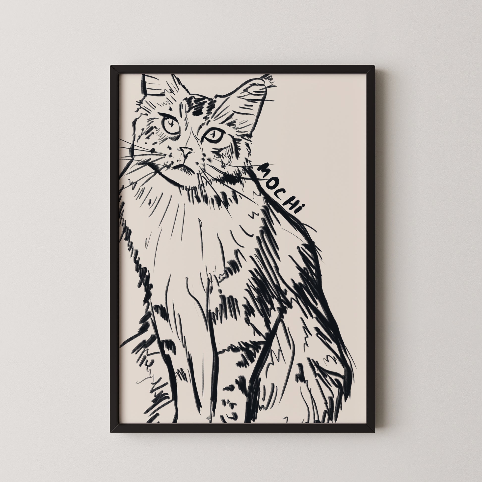 Cropped Custom Portrait in Black