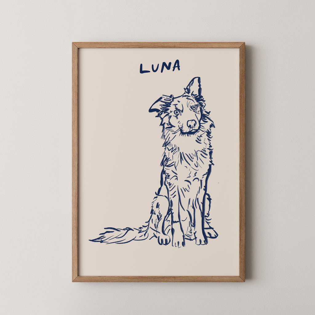 Classic Custom Portrait in Midnight Blue