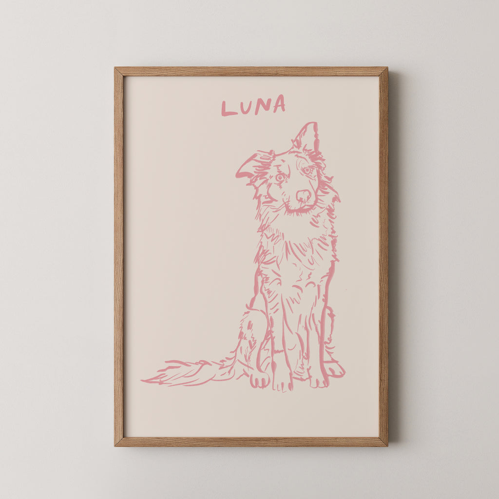 Classic Custom Portrait in Pink