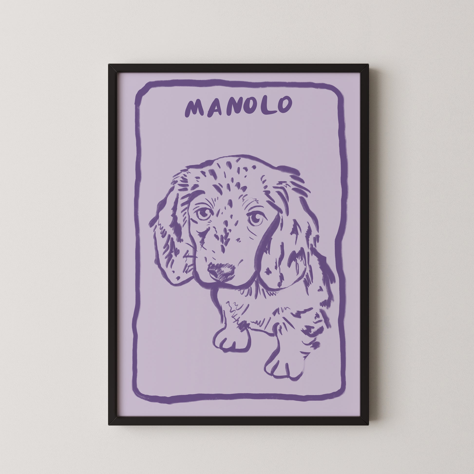 Two Tone Custom Portrait in Lilac/Violet