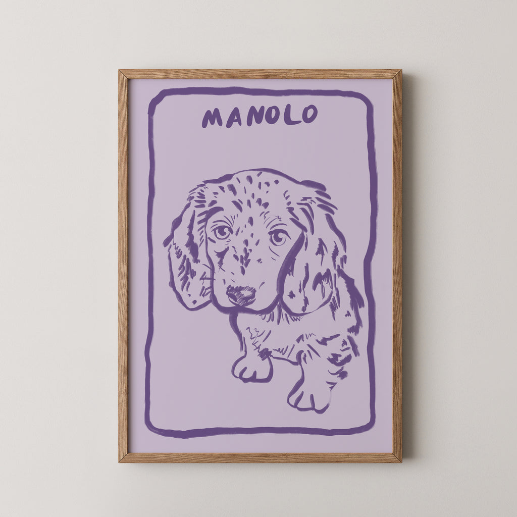 Two Tone Custom Portrait in Lilac/Violet