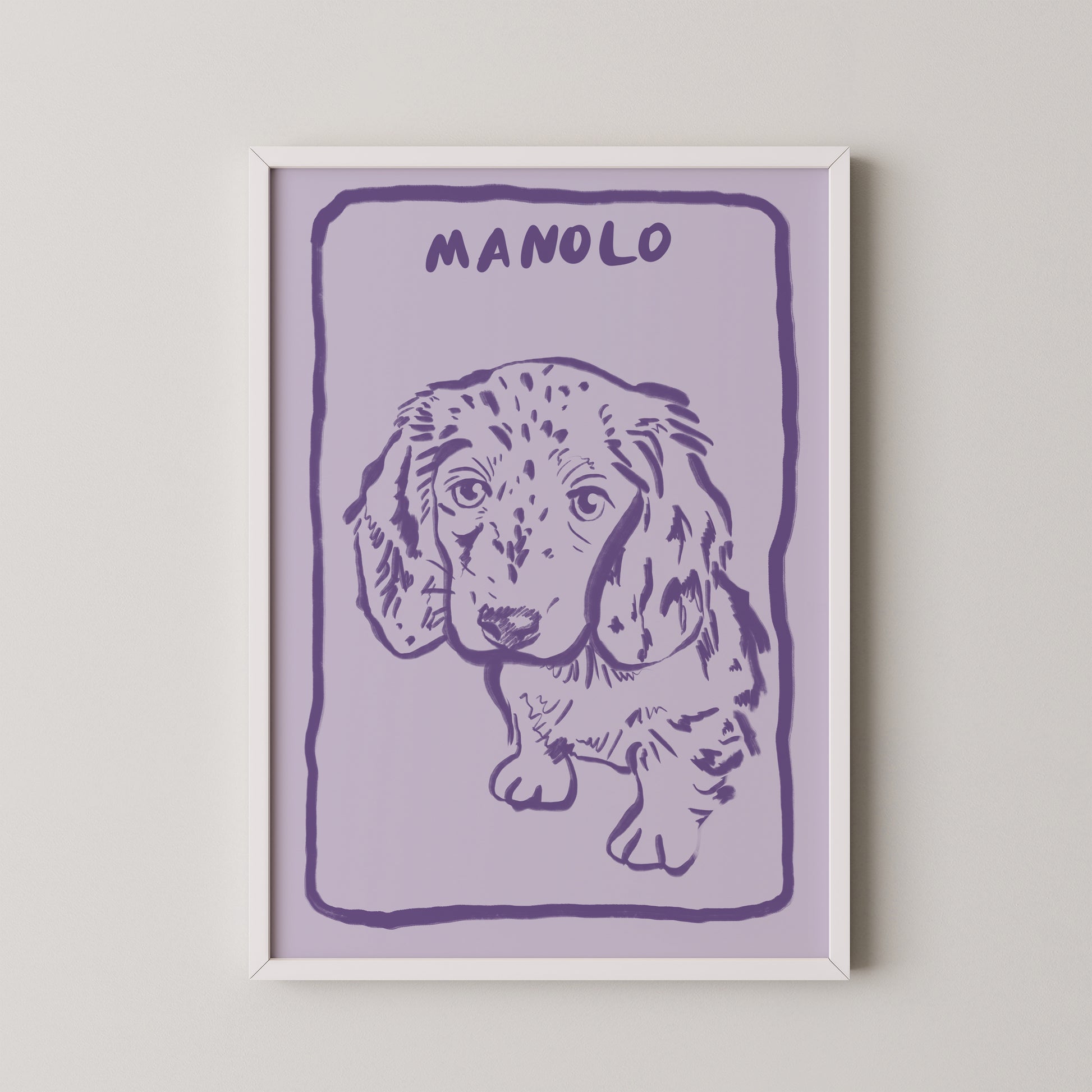 Two Tone Custom Portrait in Lilac/Violet