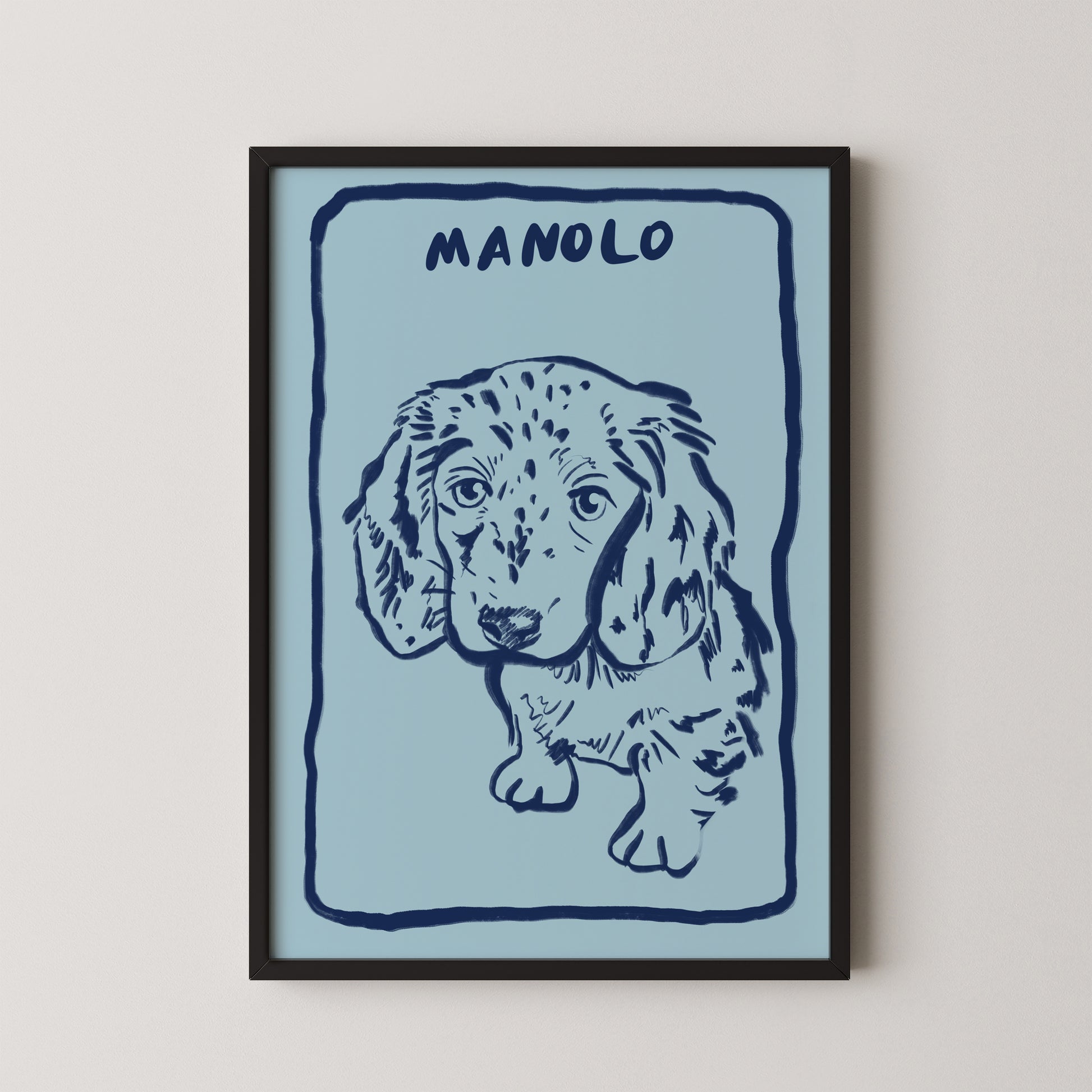 Two Tone Custom Portrait in Powder/Midnight Blue