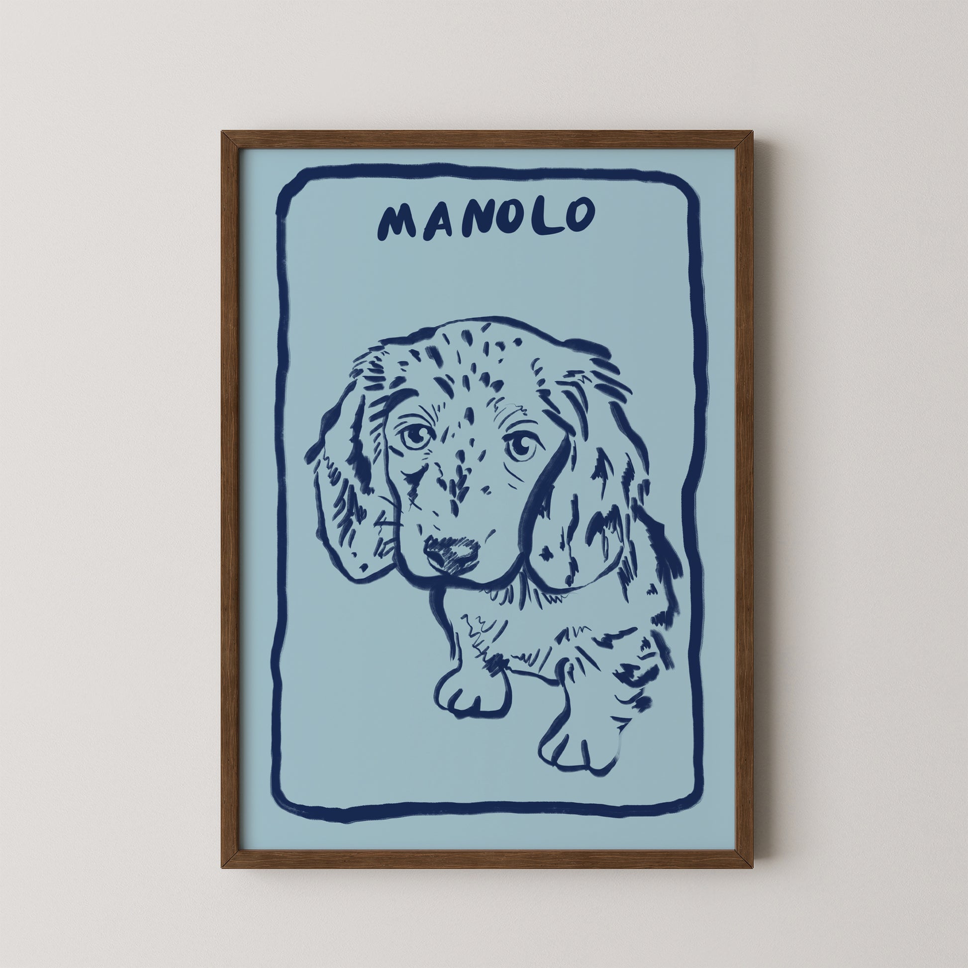 Two Tone Custom Portrait in Powder/Midnight Blue