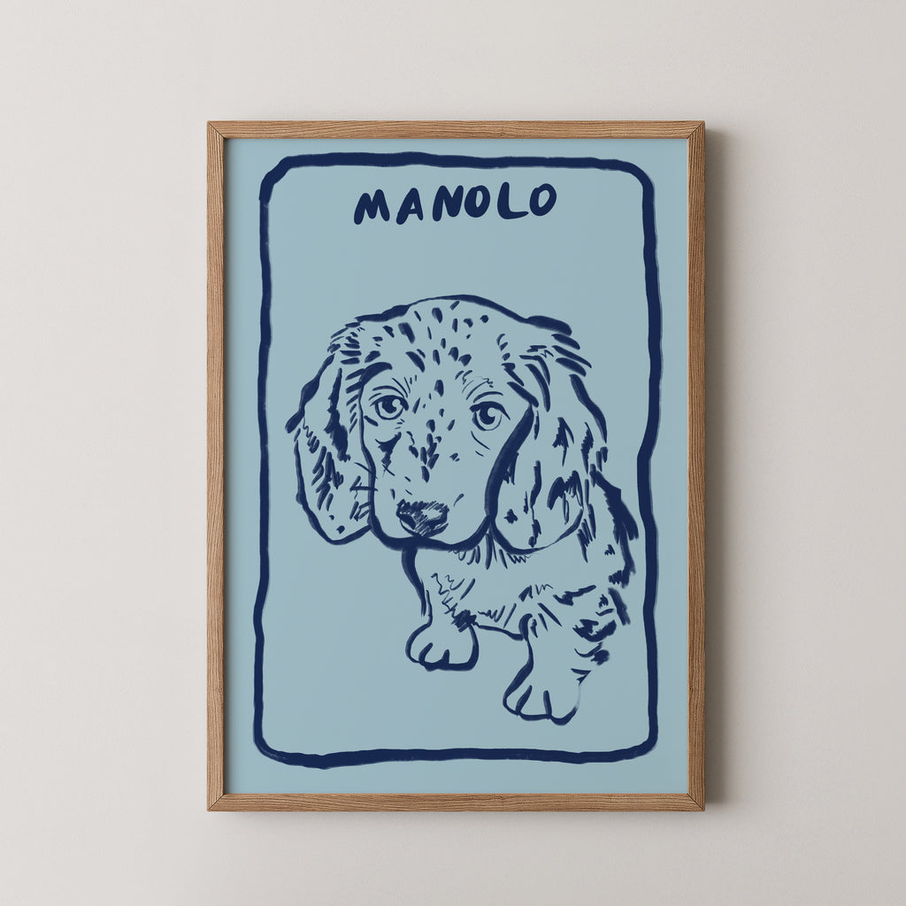 Two Tone Custom Portrait in Powder/Midnight Blue