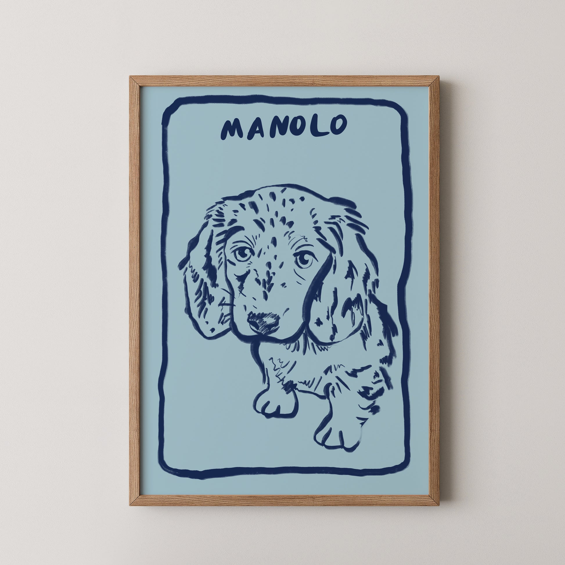 Two Tone Custom Portrait in Powder/Midnight Blue