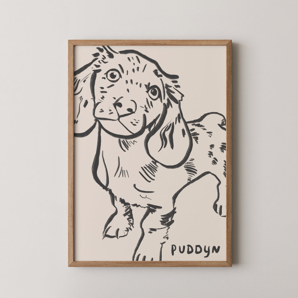 Cropped Custom Portrait in Charcoal