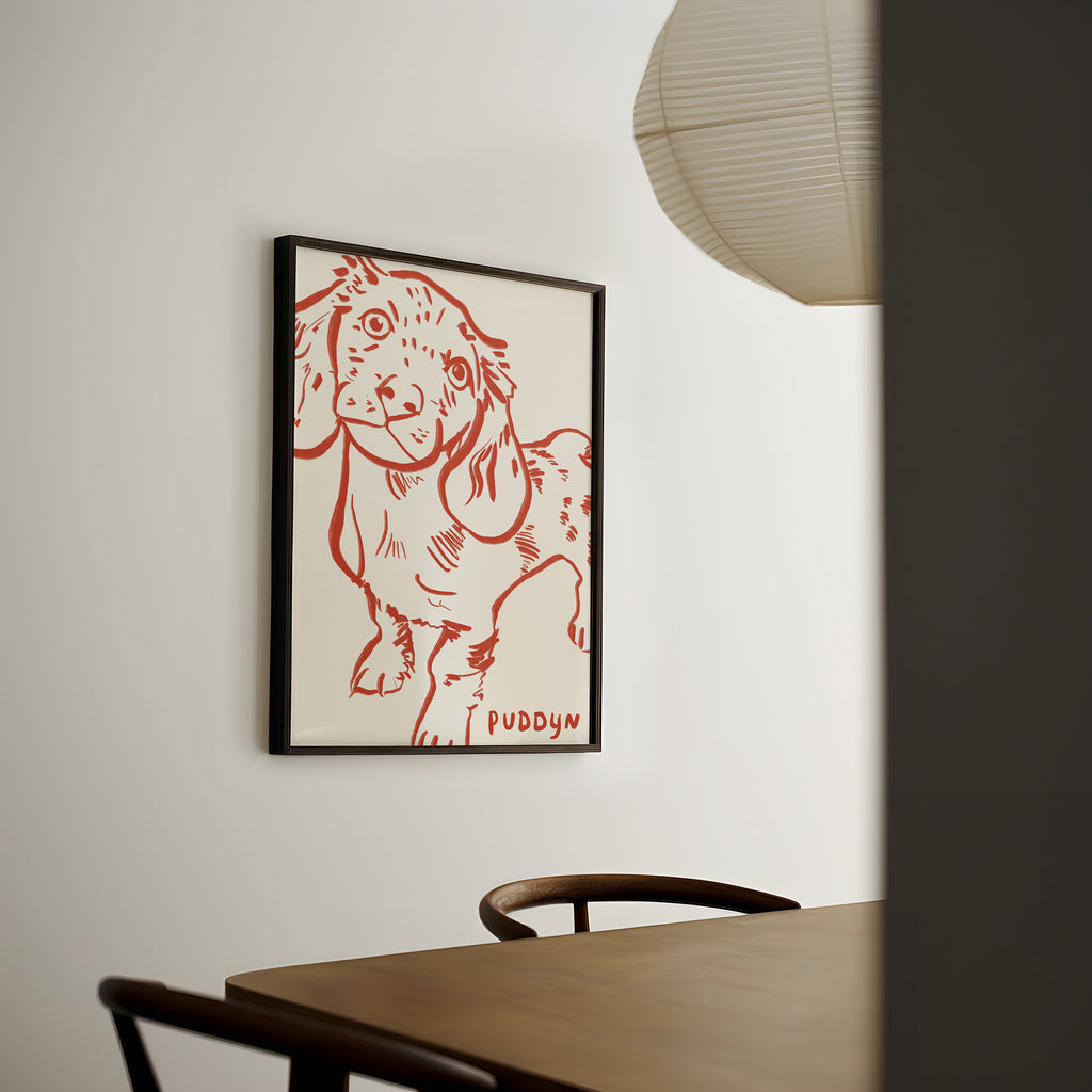 Cropped Custom Portrait in Red