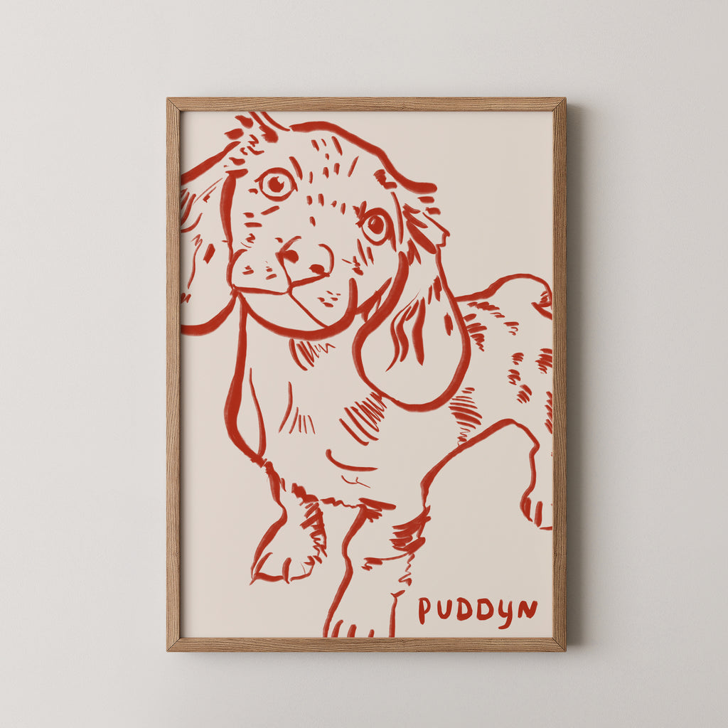 Cropped Custom Portrait in Red