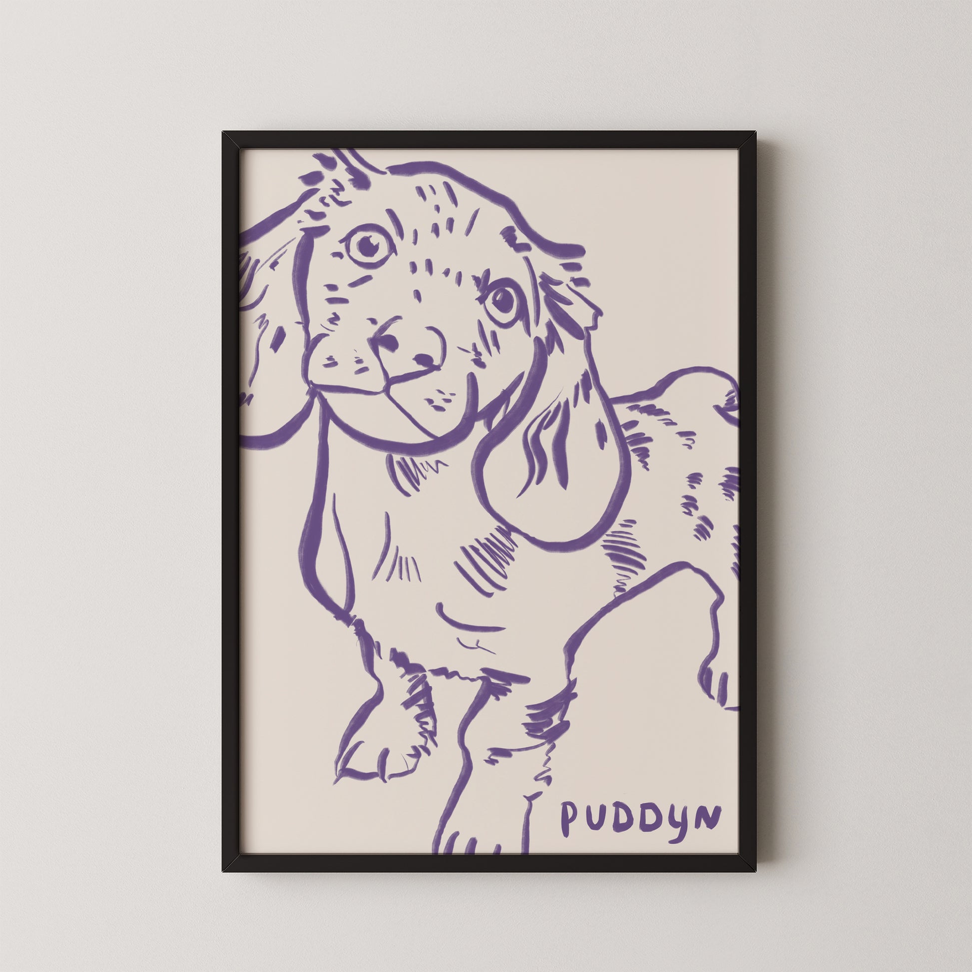 Cropped Custom Portrait in Violet