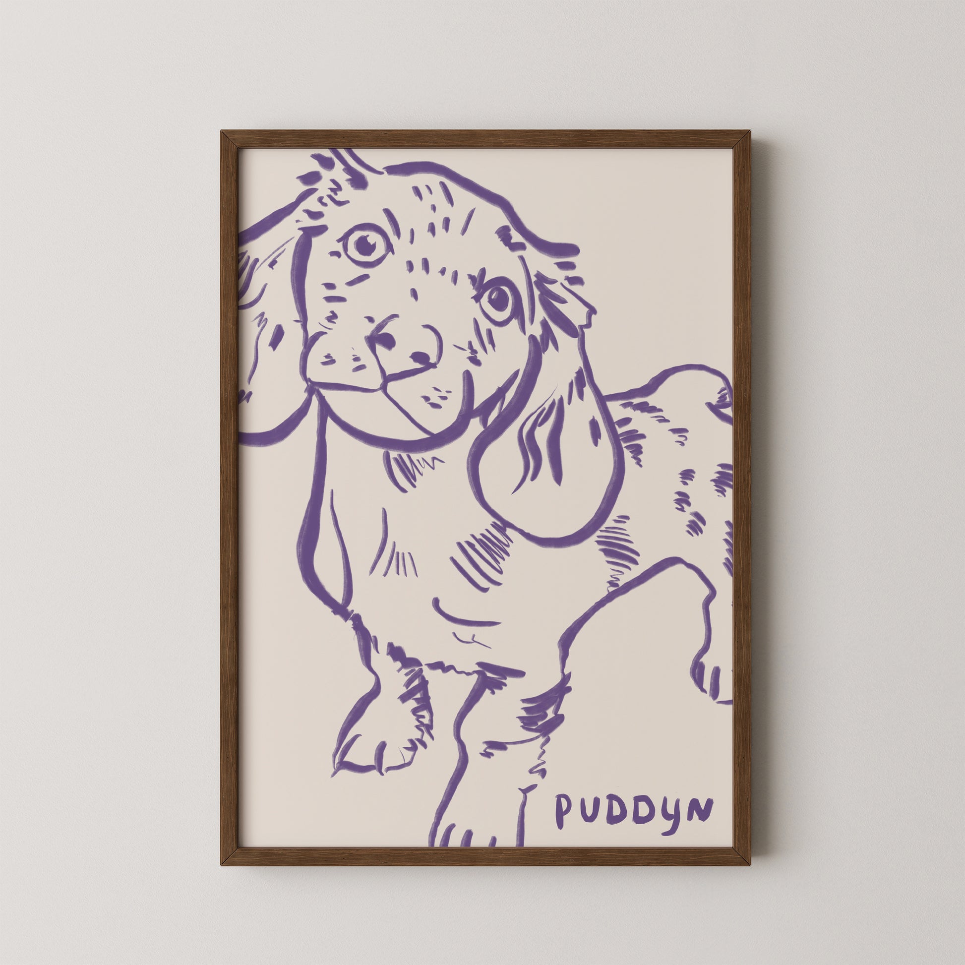 Cropped Custom Portrait in Violet