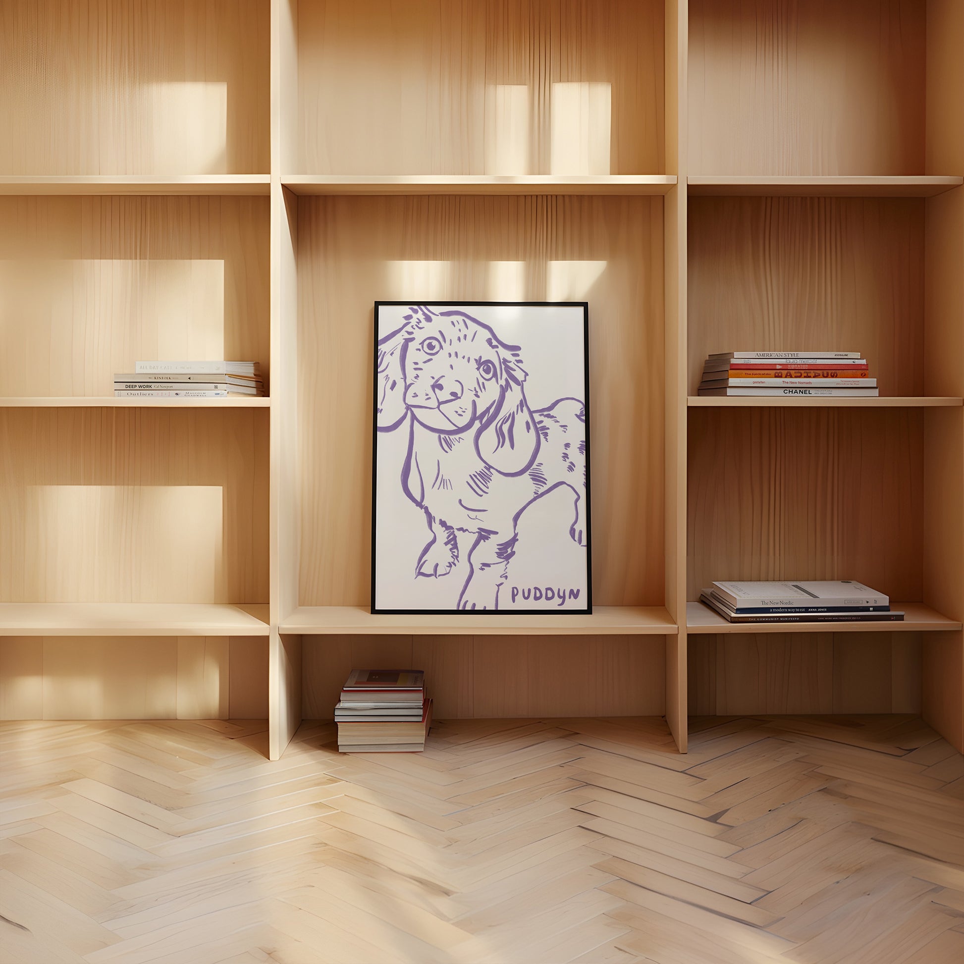 Cropped Custom Portrait in Violet