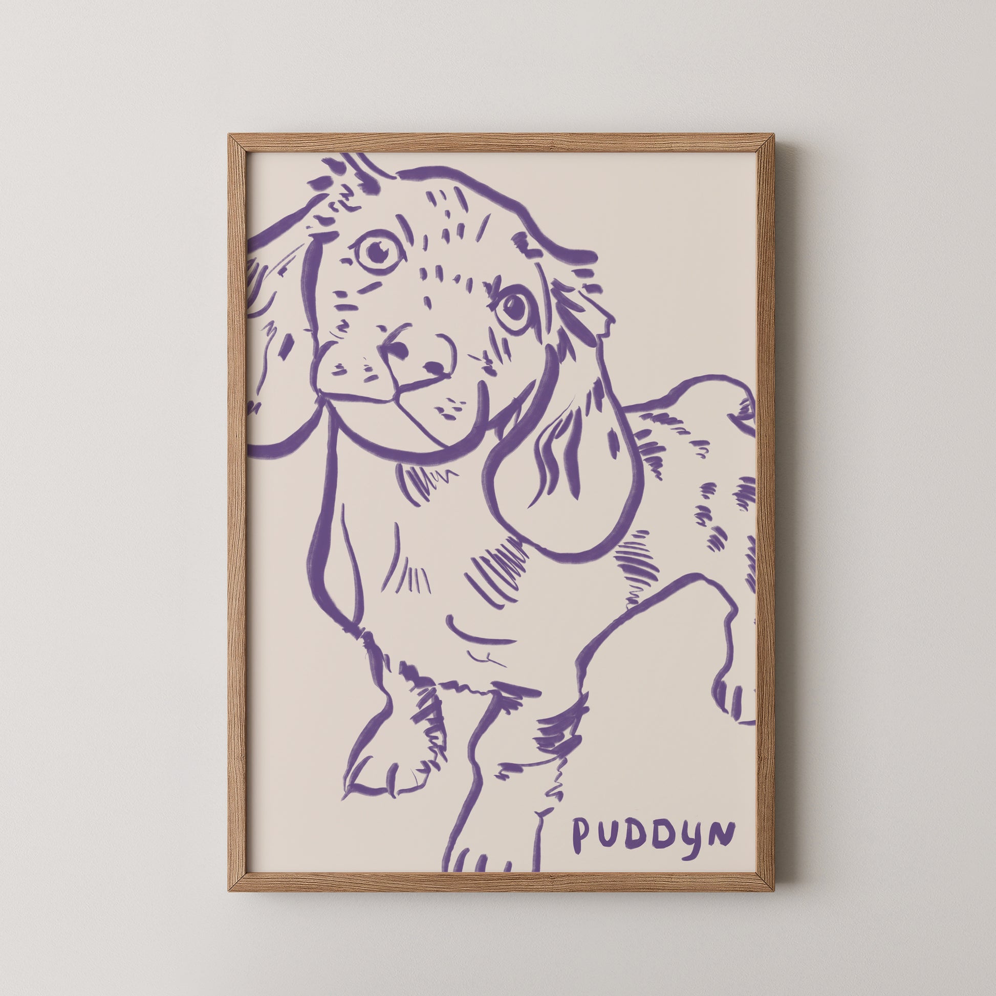 Cropped Custom Portrait in Violet