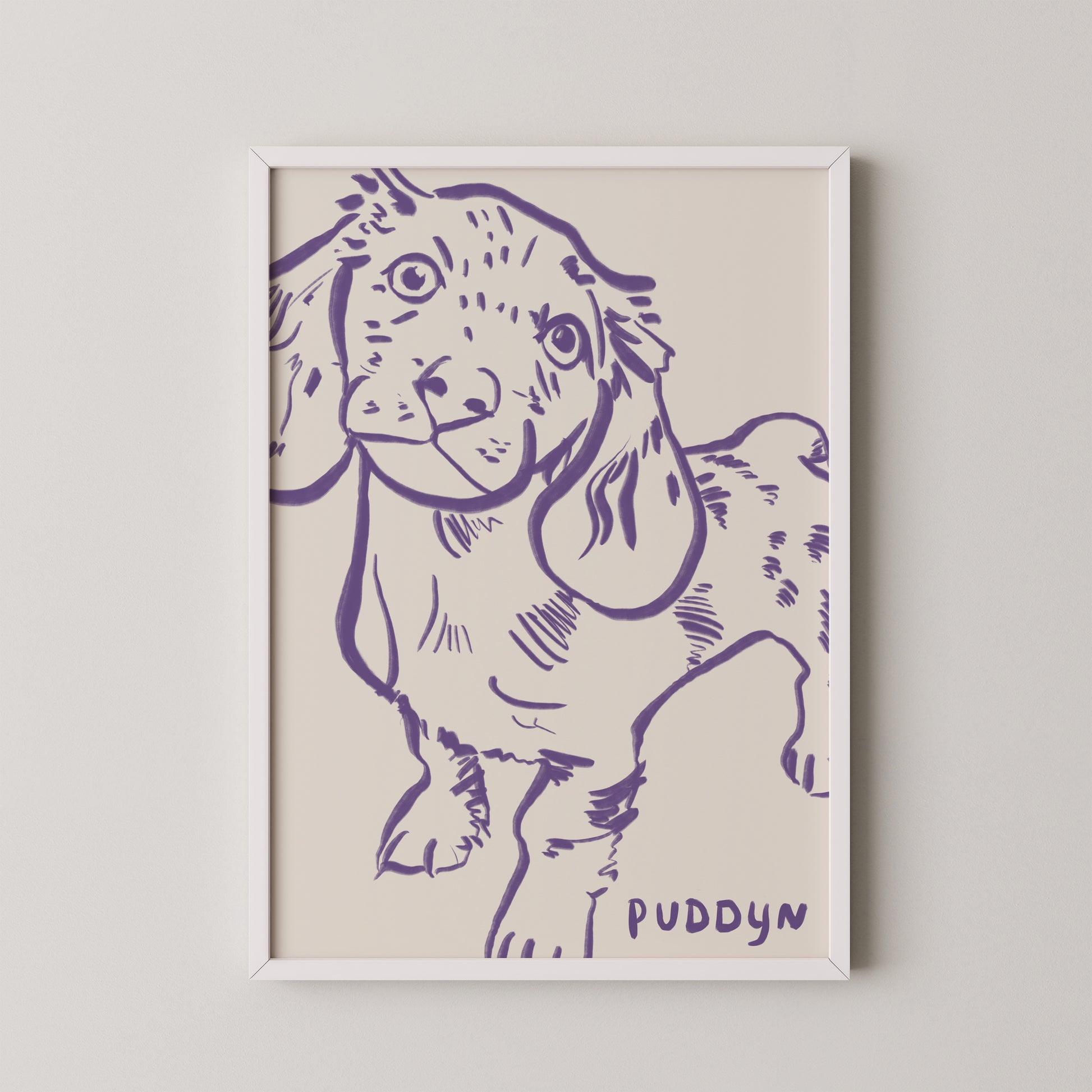 Cropped Custom Portrait in Violet