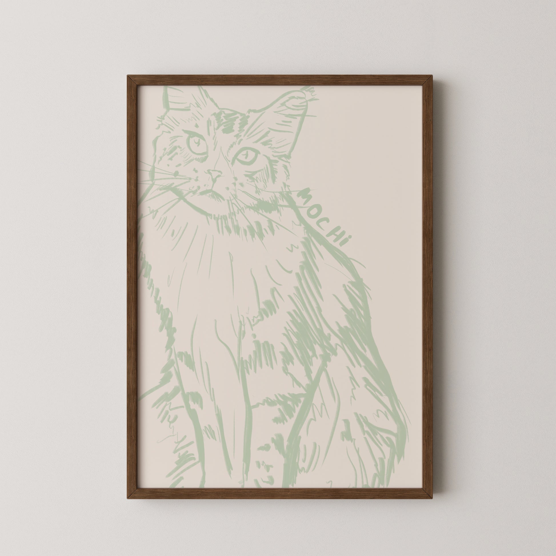 Cropped Custom Portrait in Sage