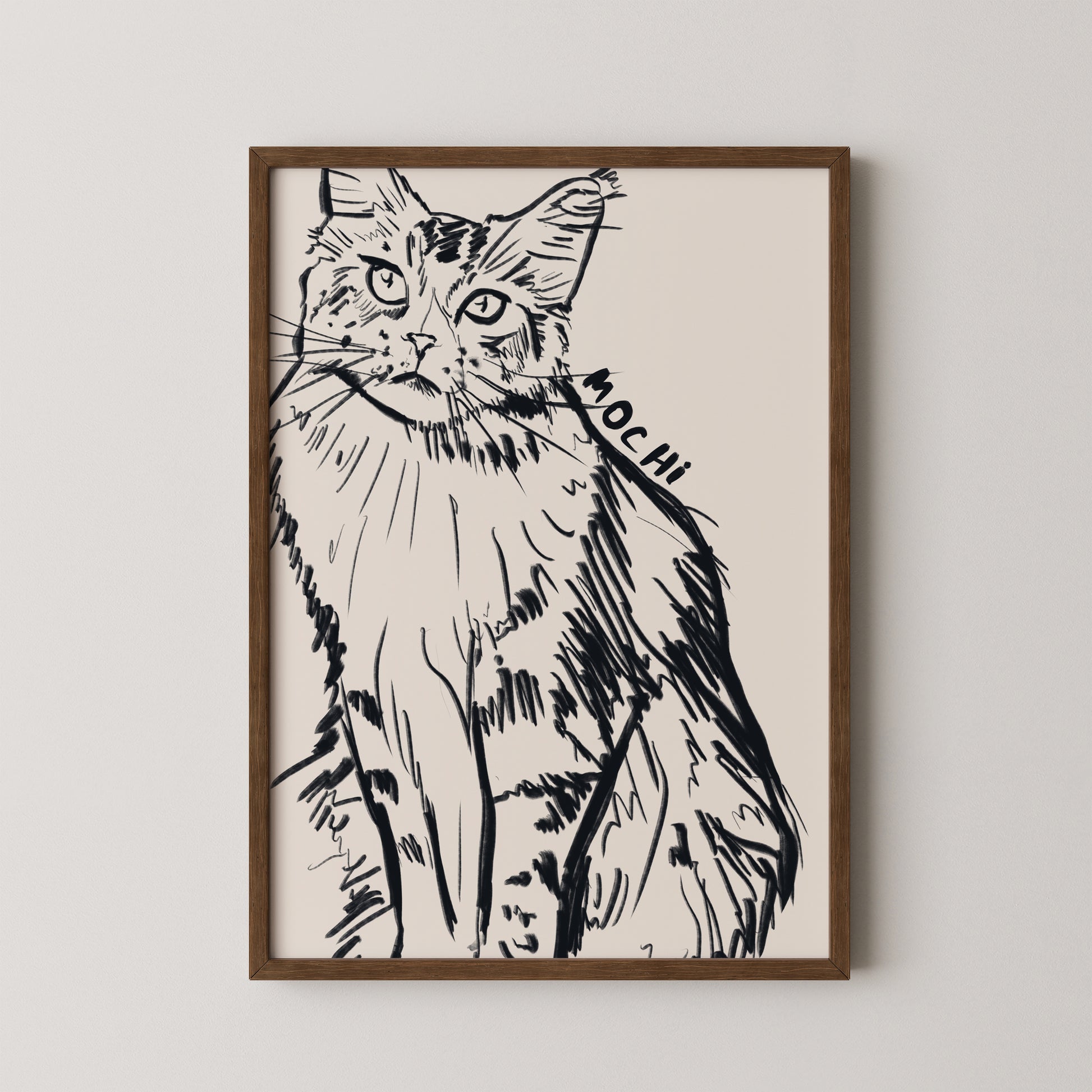 Cropped Custom Portrait in Black