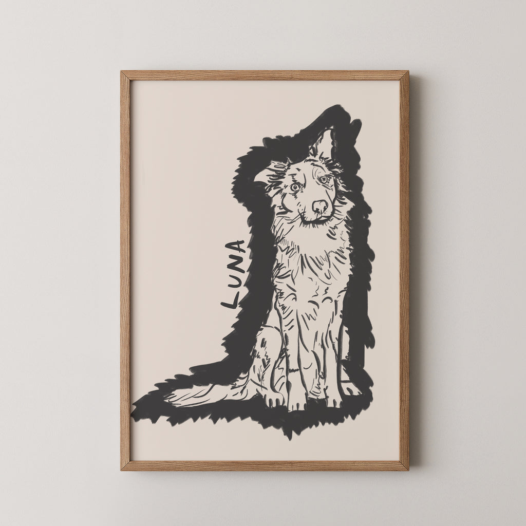 Halo Custom Portrait in Charcoal