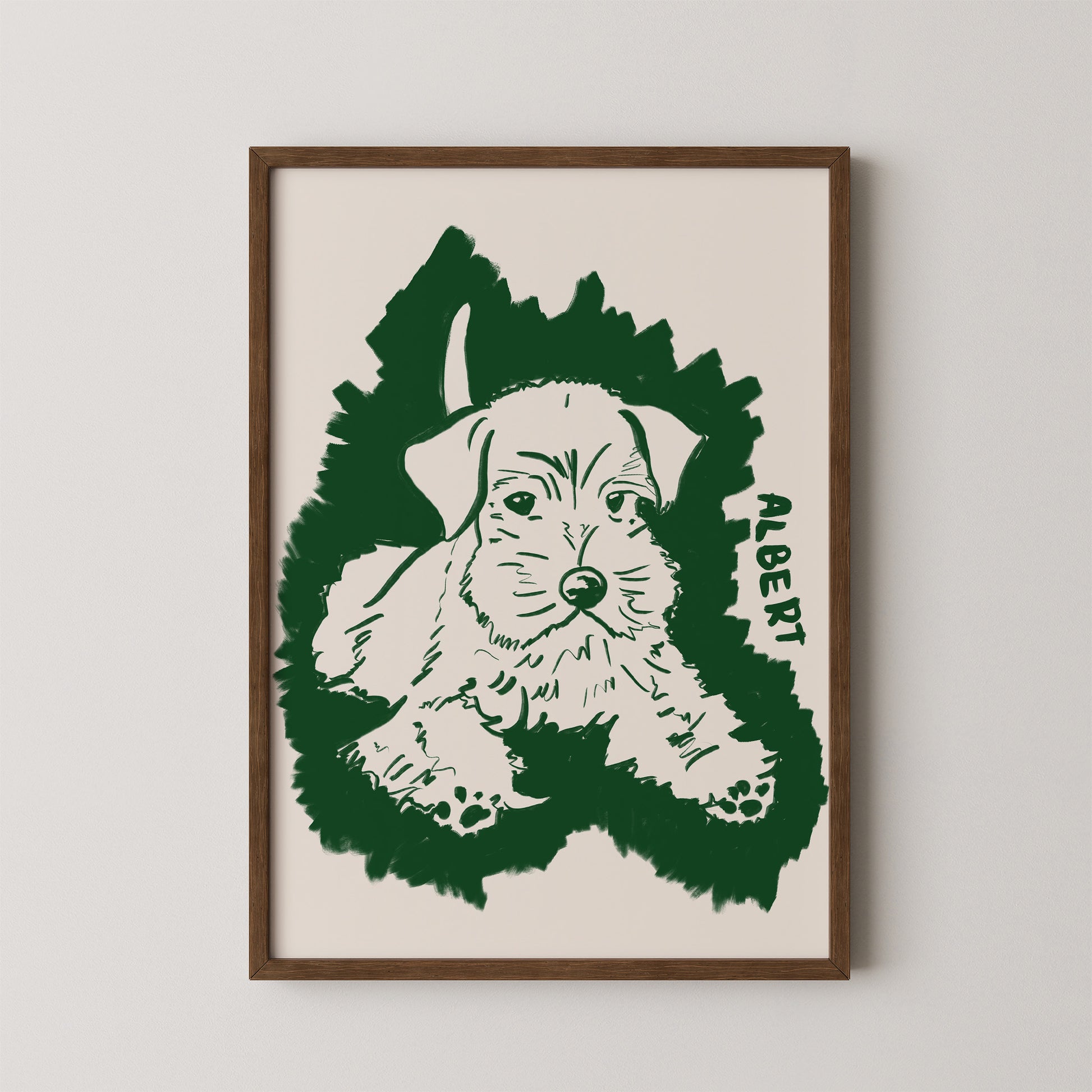 Halo Custom Portrait in Dark Green