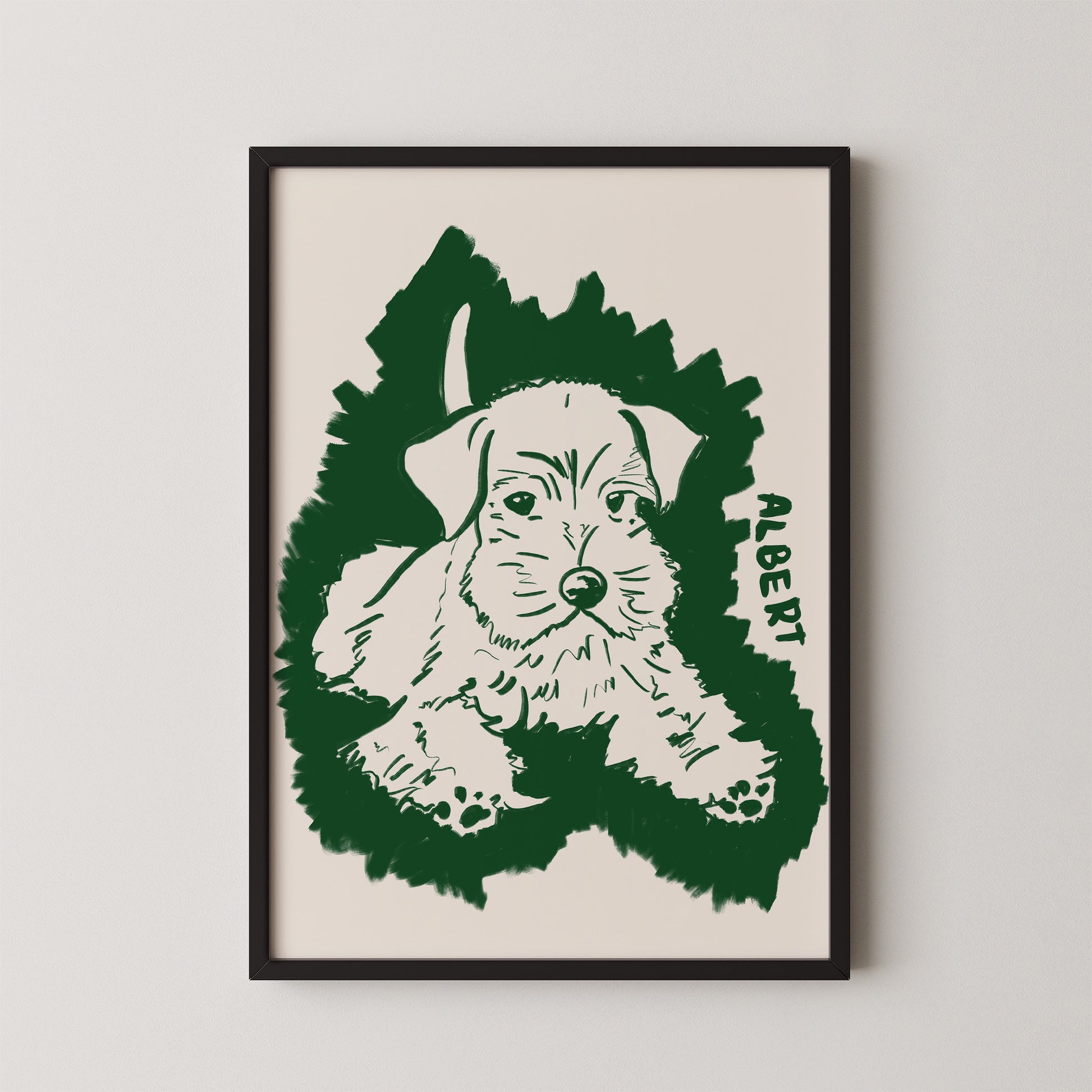 Halo Custom Portrait in Dark Green