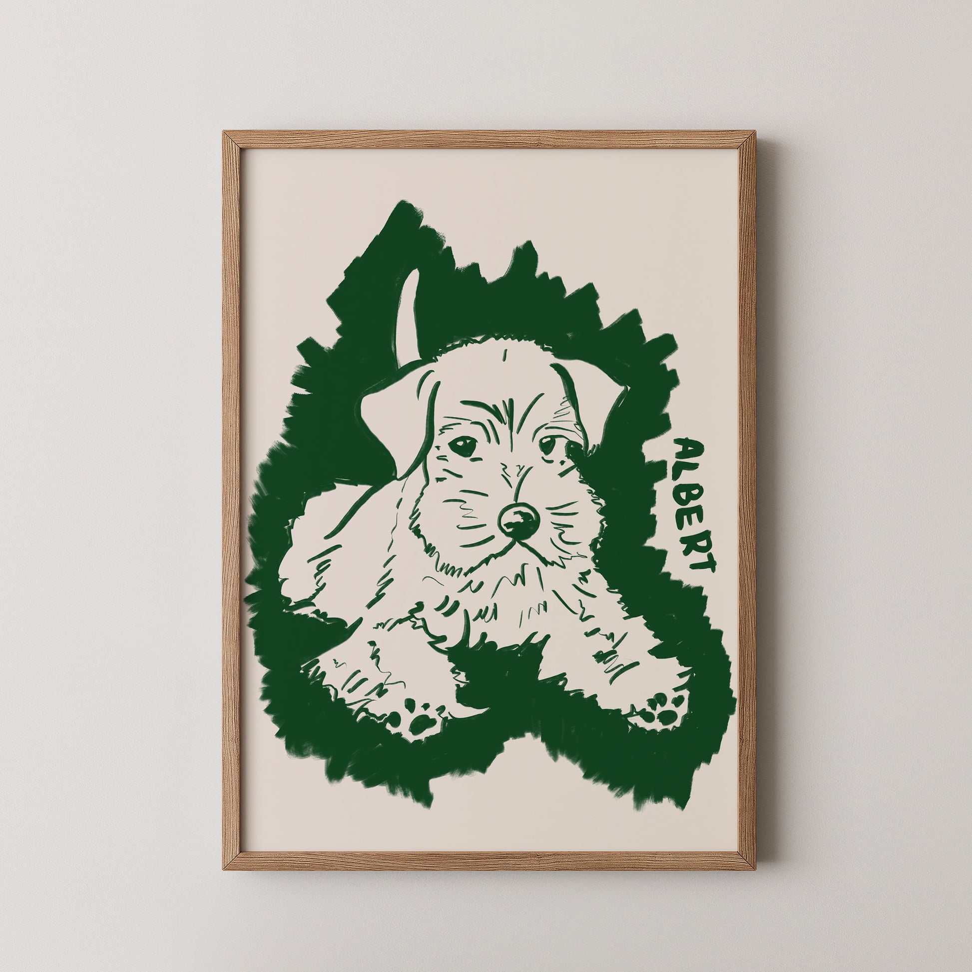 Halo Custom Portrait in Dark Green