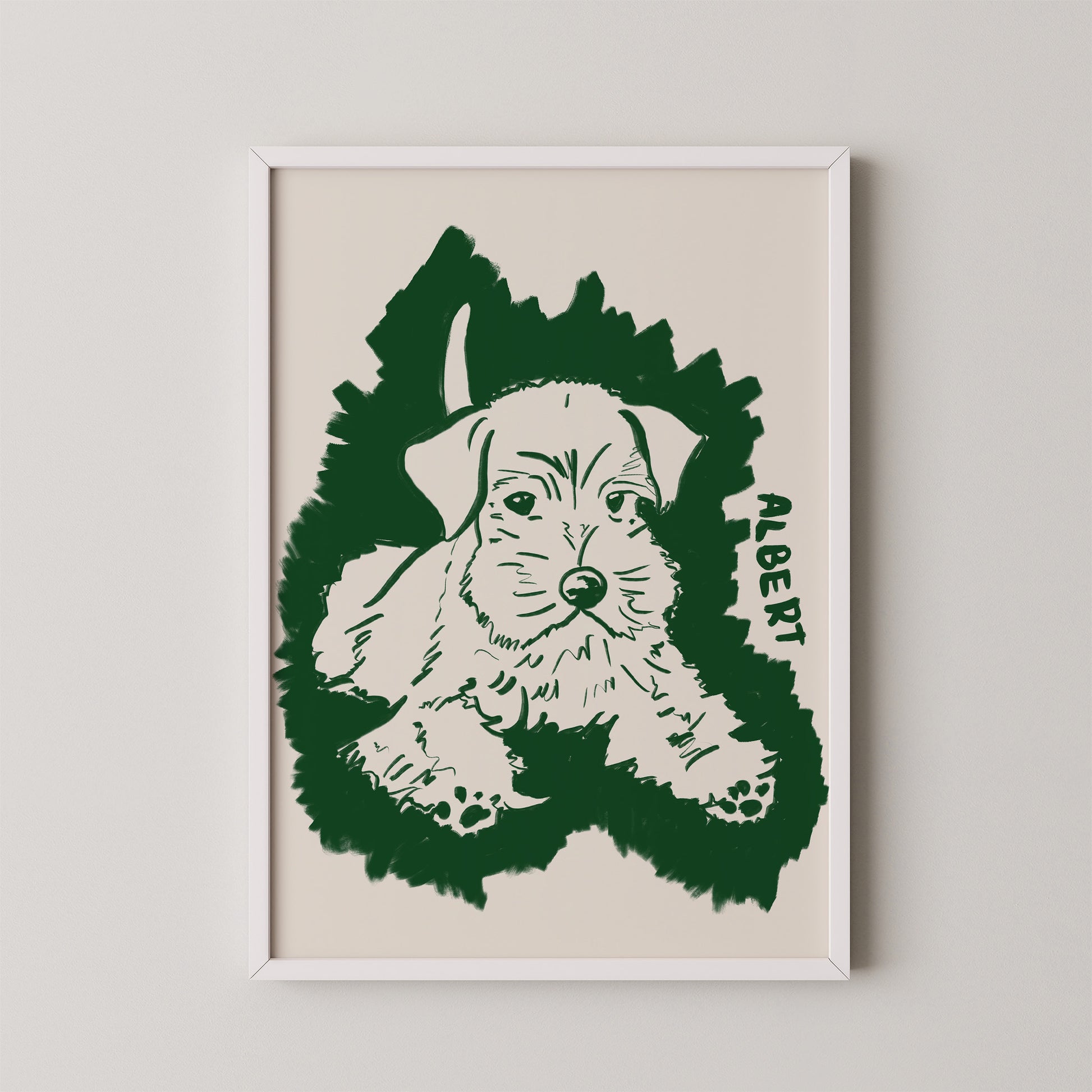 Halo Custom Portrait in Dark Green