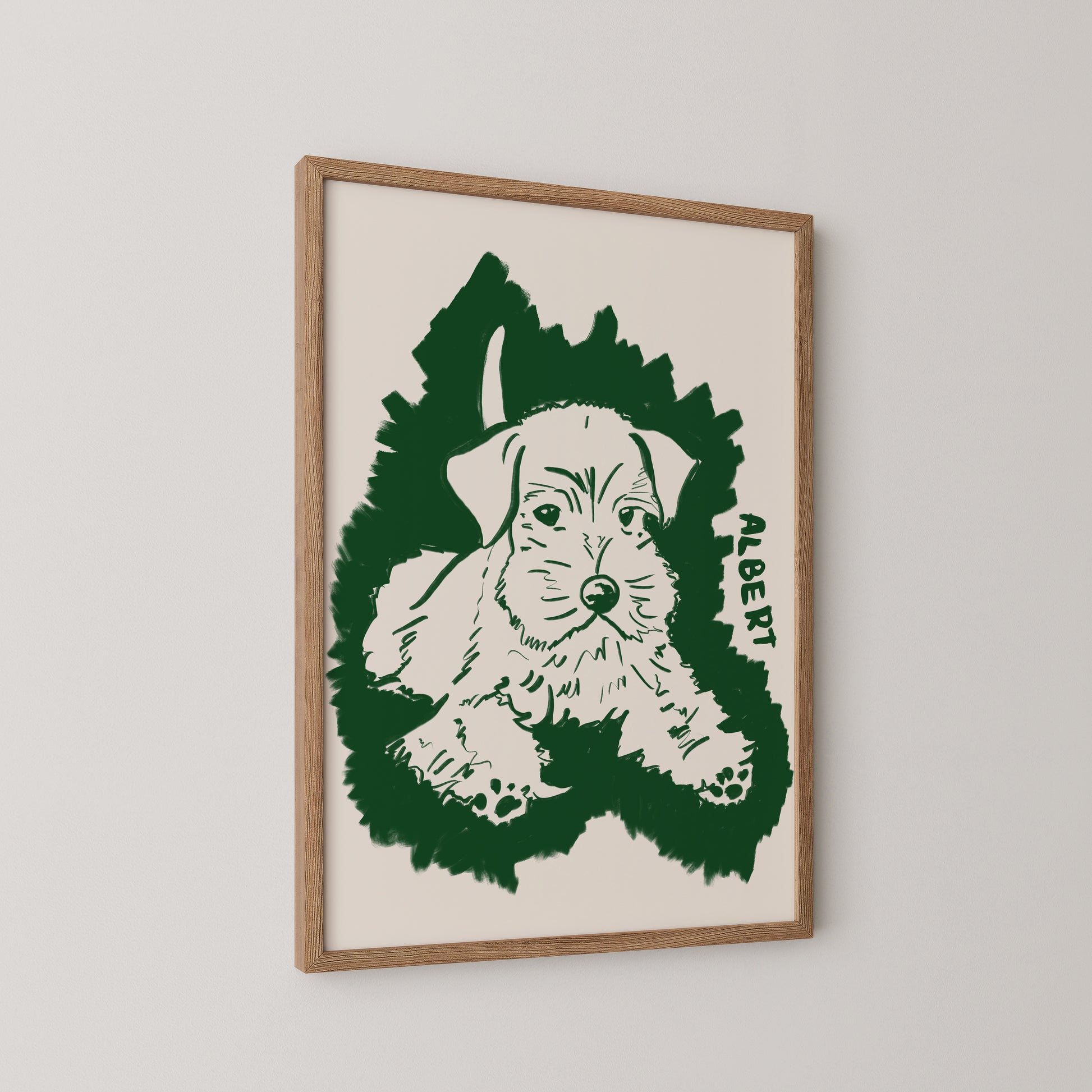 Halo Custom Portrait in Dark Green