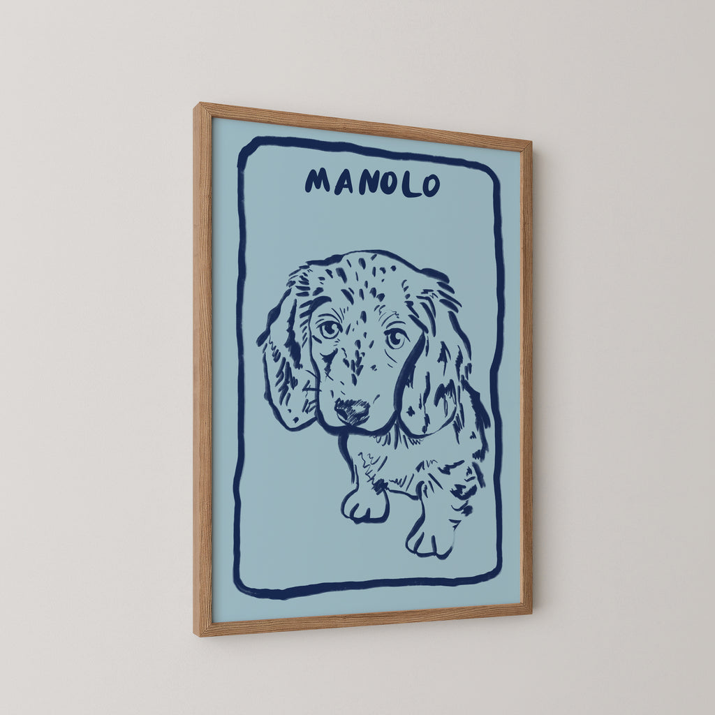 Two Tone Custom Portrait in Powder/Midnight Blue