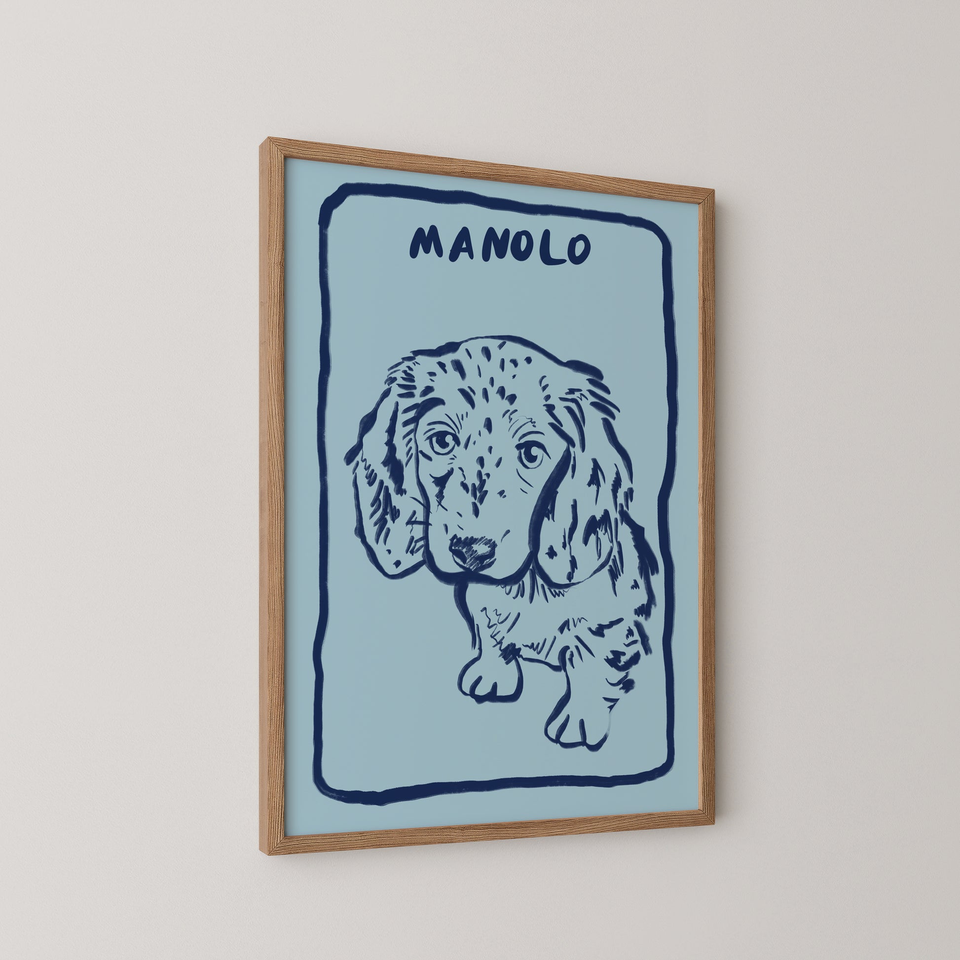 Two Tone Custom Portrait in Powder/Midnight Blue