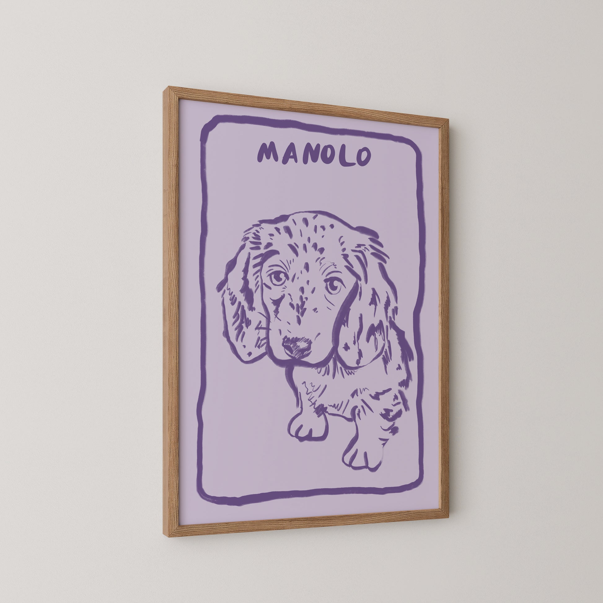 Two Tone Custom Portrait in Lilac/Violet