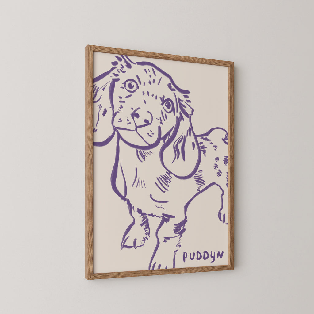 Cropped Custom Portrait in Violet