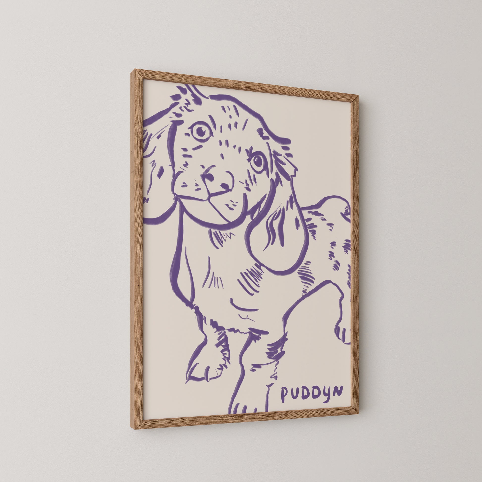 Cropped Custom Portrait in Violet