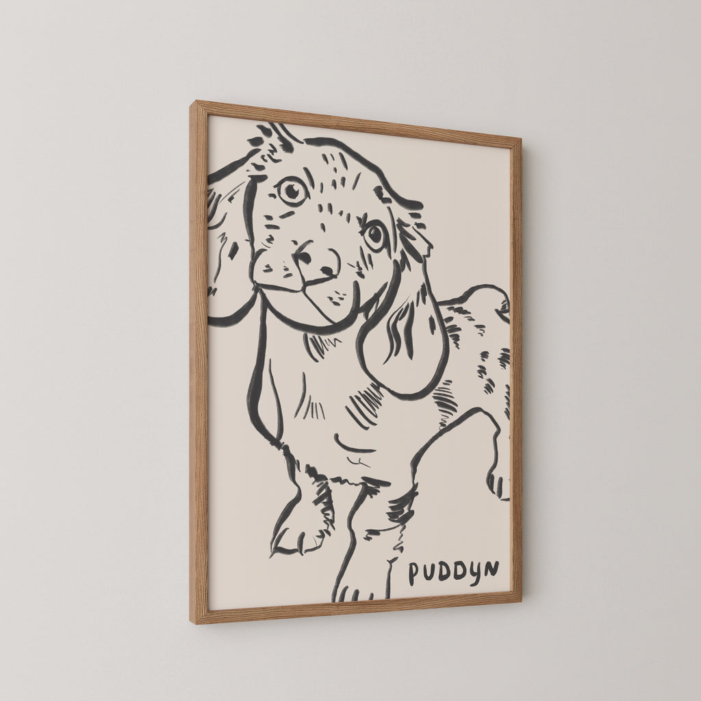 Cropped Custom Portrait in Charcoal