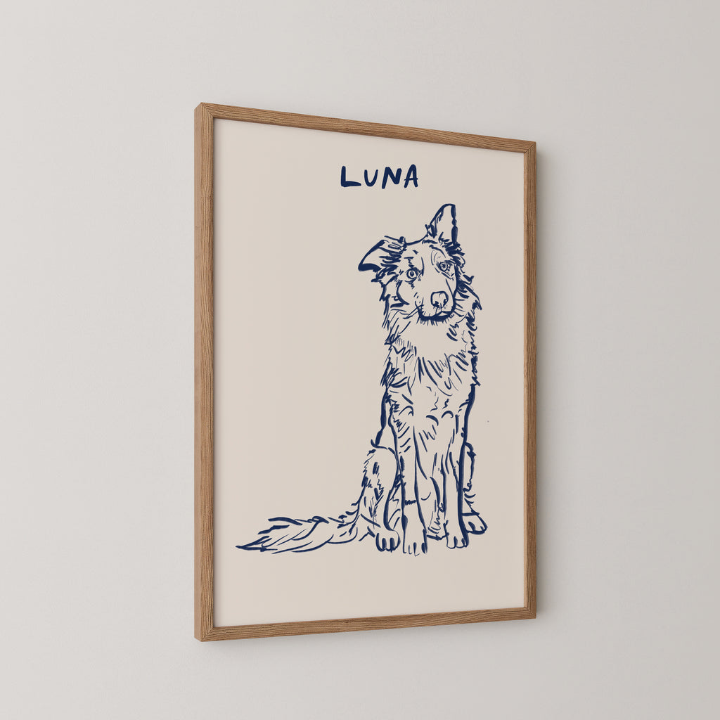 Classic Custom Portrait in Midnight Blue