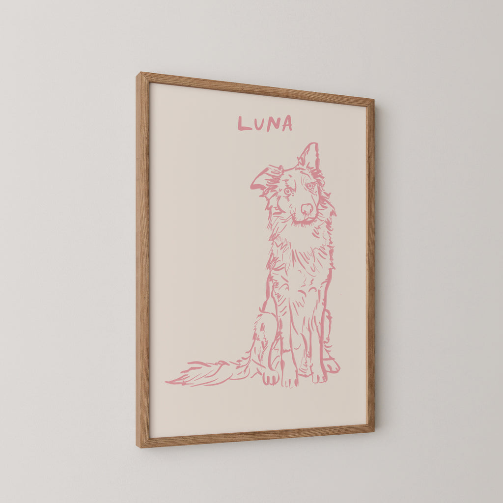 Classic Custom Portrait in Pink