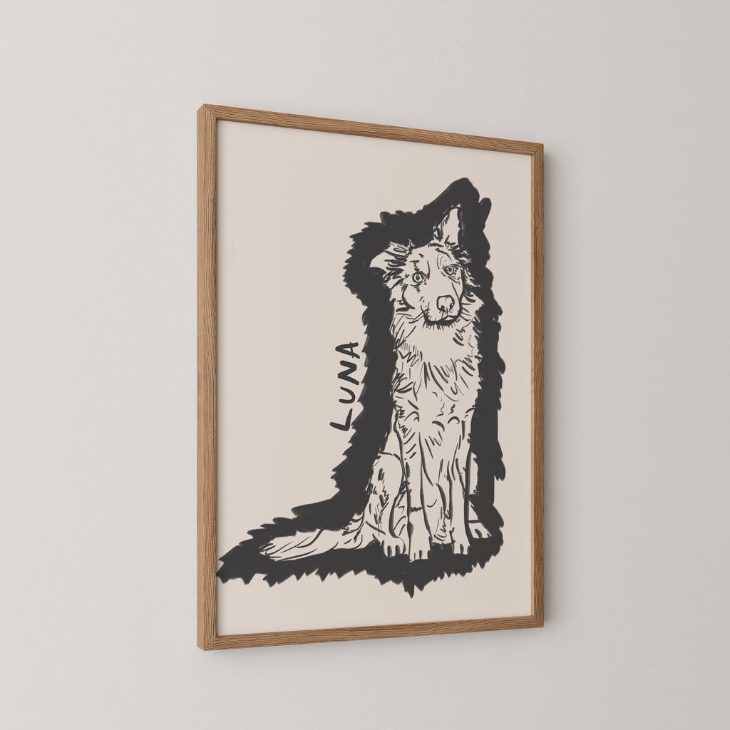 Halo Custom Portrait in Charcoal