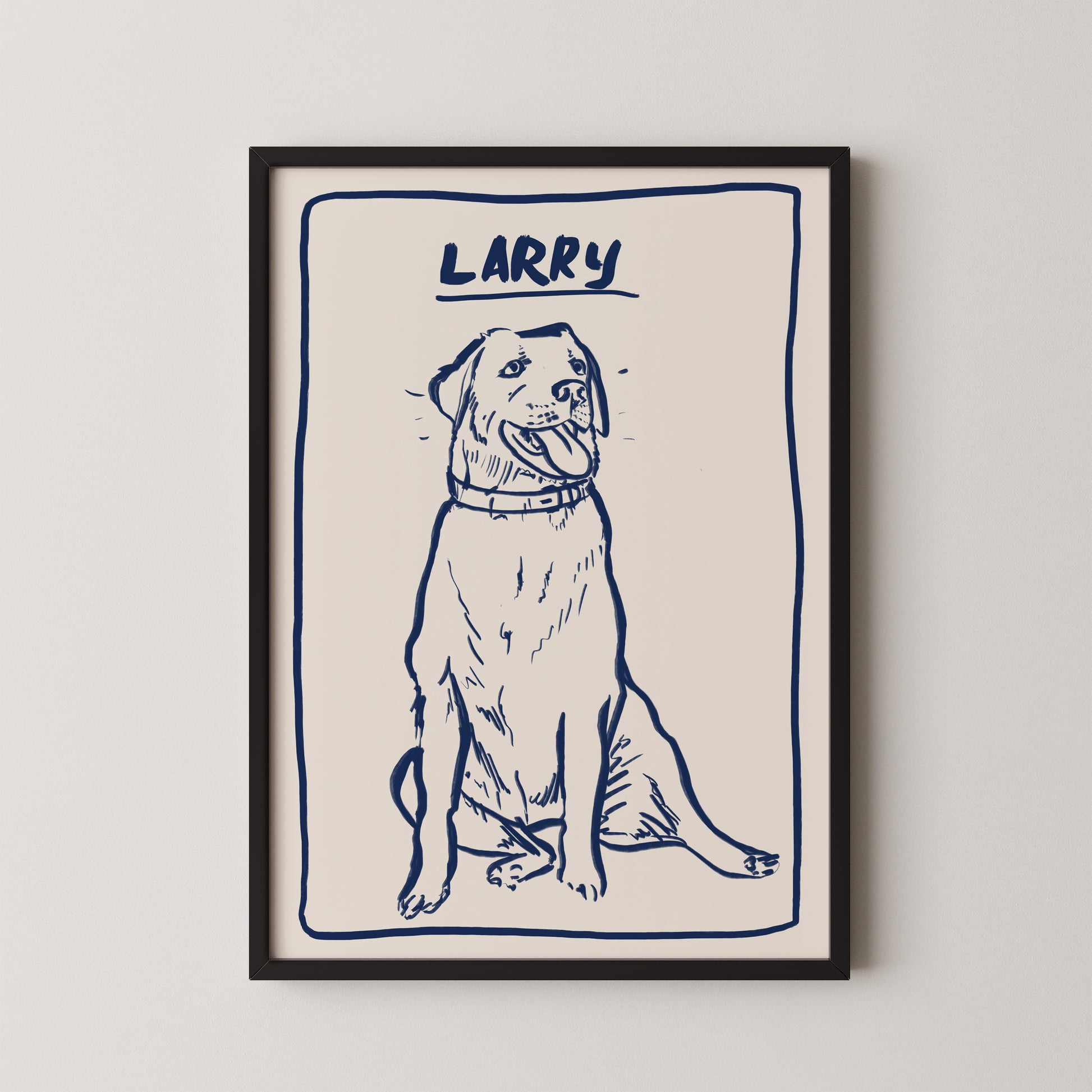 Line Custom Portrait in Midnight Blue