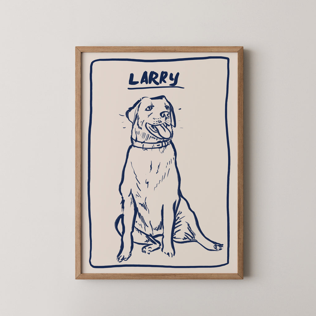 Line Custom Portrait in Midnight Blue