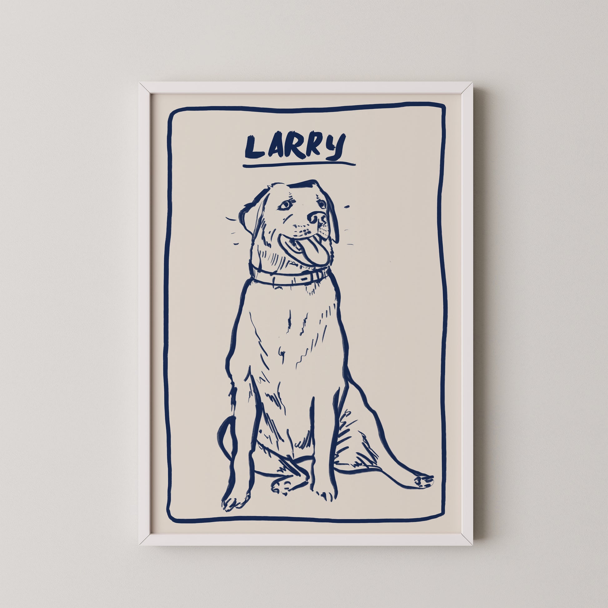 Line Custom Portrait in Midnight Blue