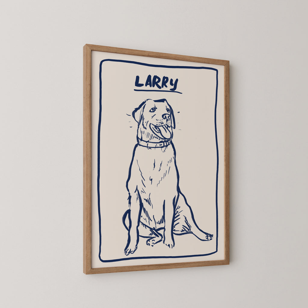 Line Custom Portrait in Midnight Blue