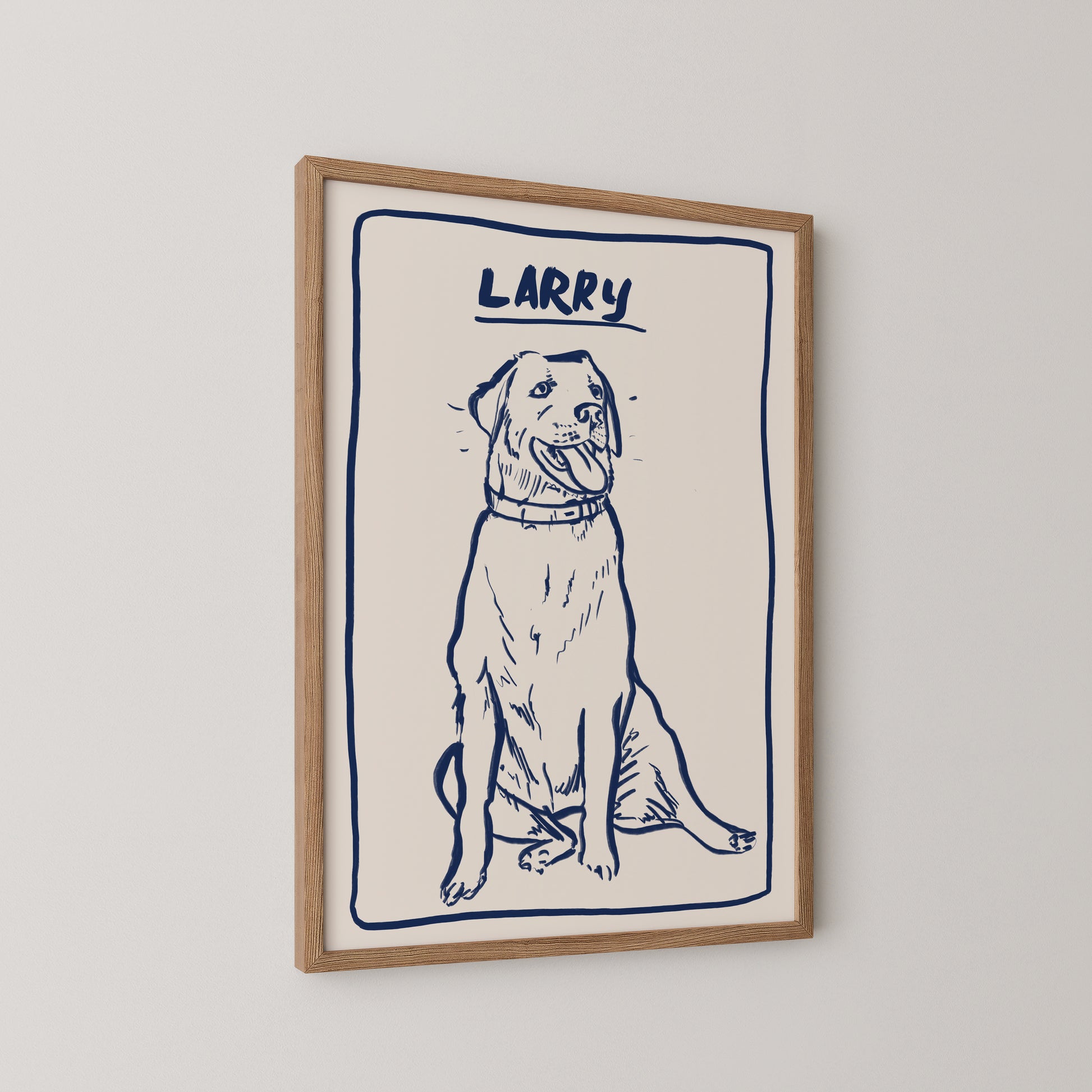 Line Custom Portrait in Midnight Blue