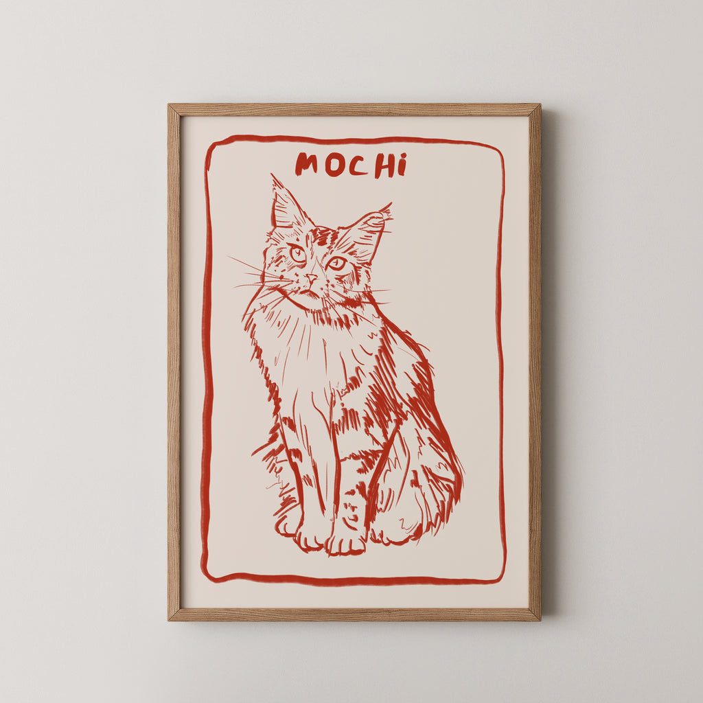 Line Custom Portrait in Red