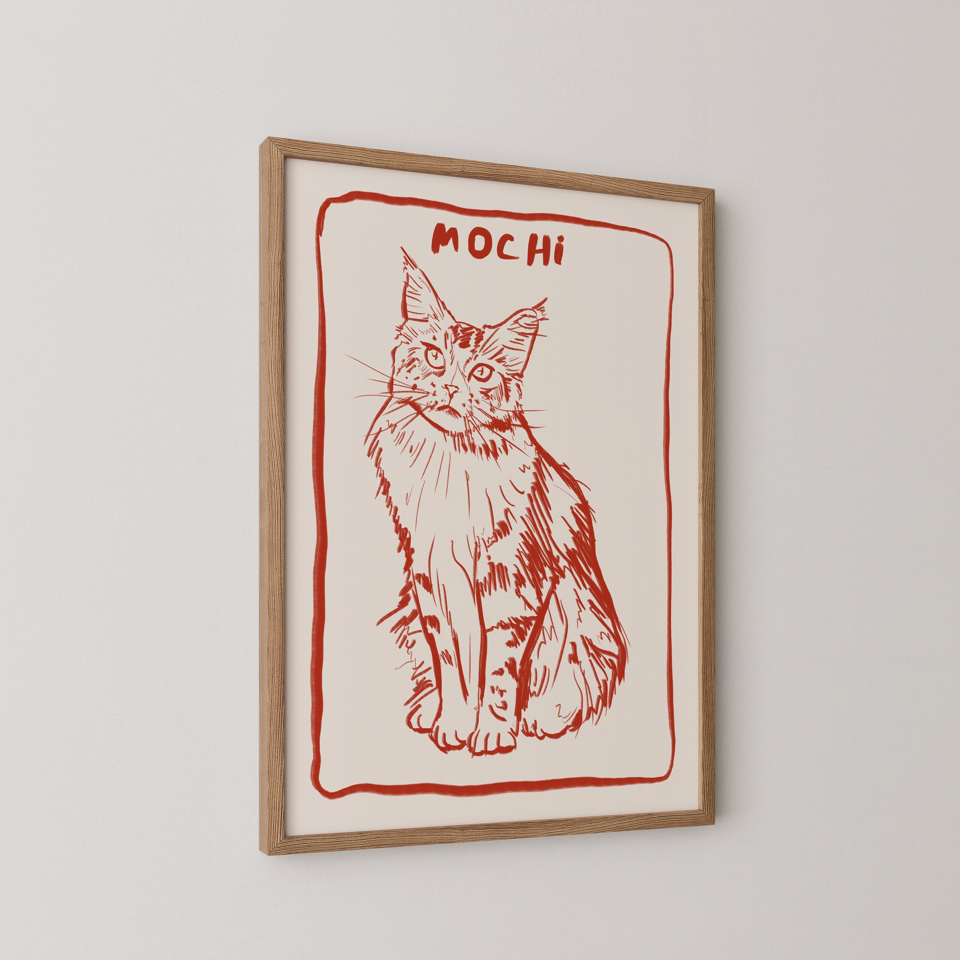 Line Custom Portrait in Red